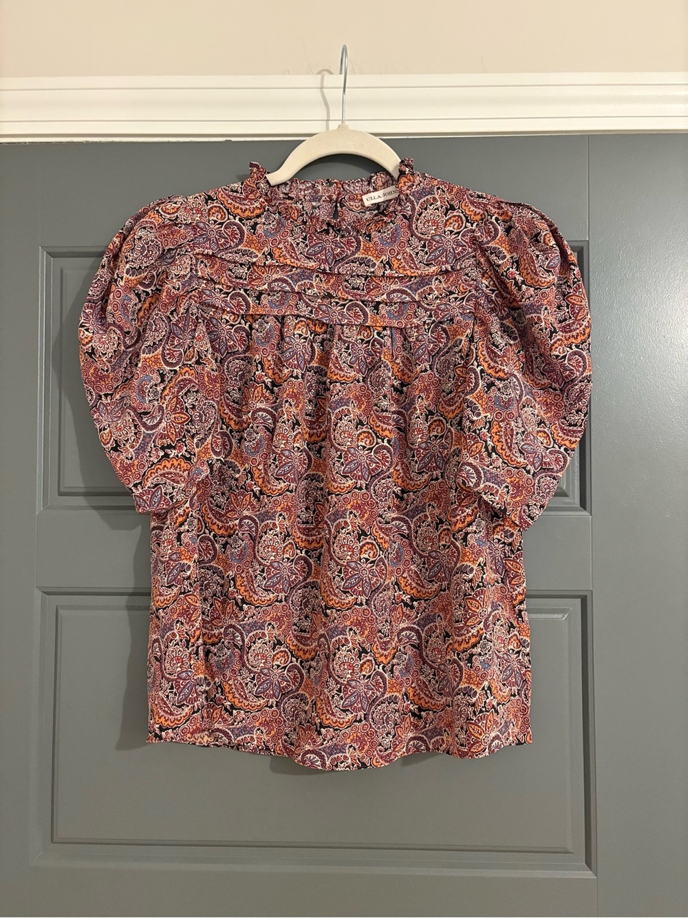 Ulla Johnson Lyah Top Paisley Print Silk Blouse Size 2